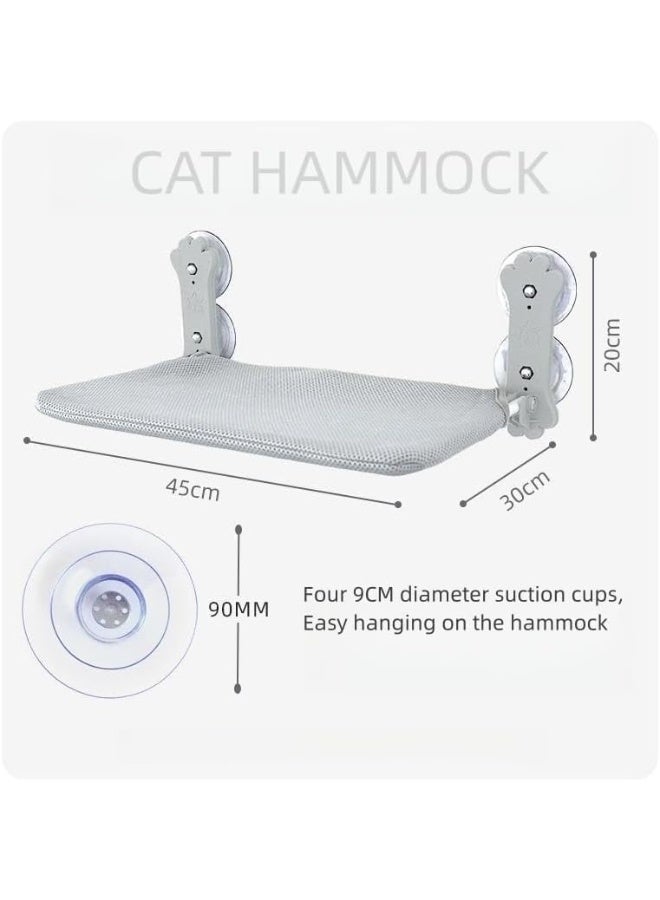 Premium Cat Window Hammock with Suction Cups | Sunny Perch Seat for Indoor Cats Up to 15kg, Mounted Bed for Sunbathing & Lounging - Image 5